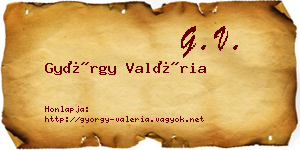 György Valéria névjegykártya