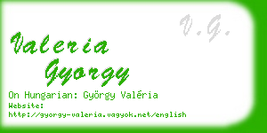 valeria gyorgy business card