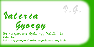 valeria gyorgy business card